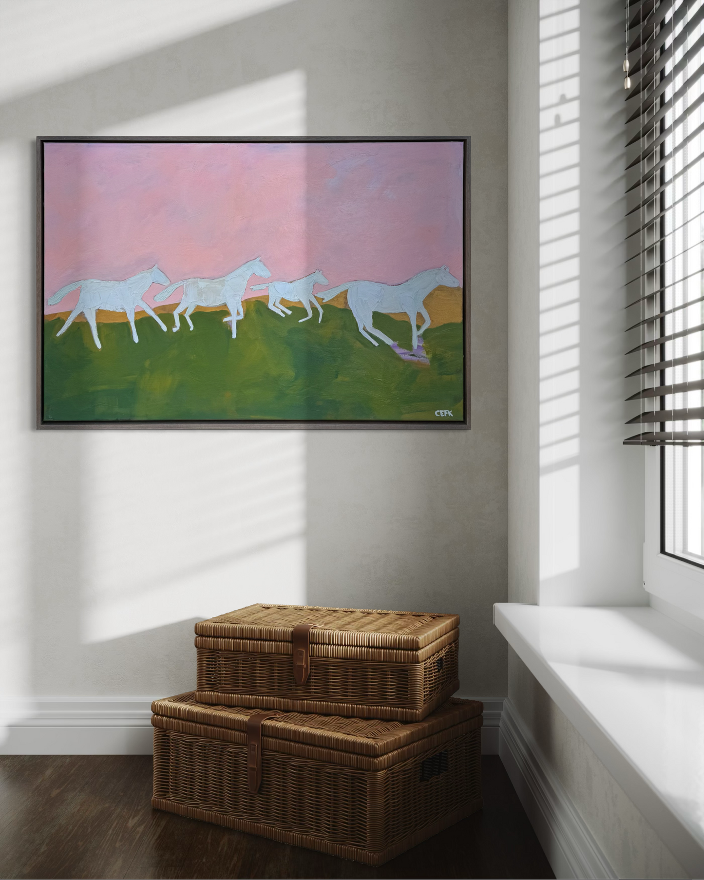 let the horses run 940mm x 640mm