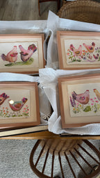 original watercolour chook commission
