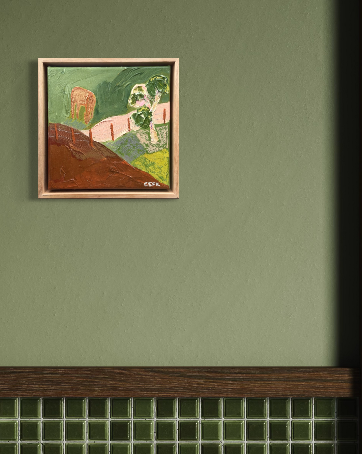 somewhere in the olive 230mm x 230mm