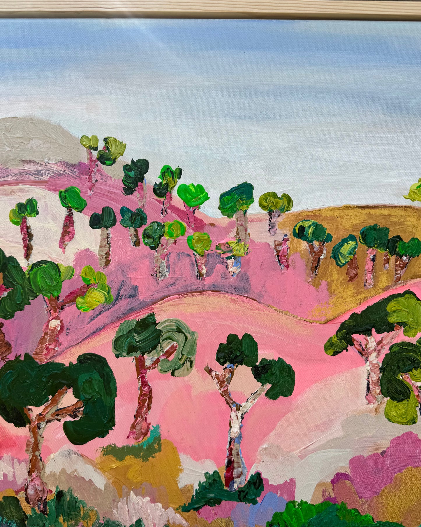 over the golden hills 637mm × 537mm
