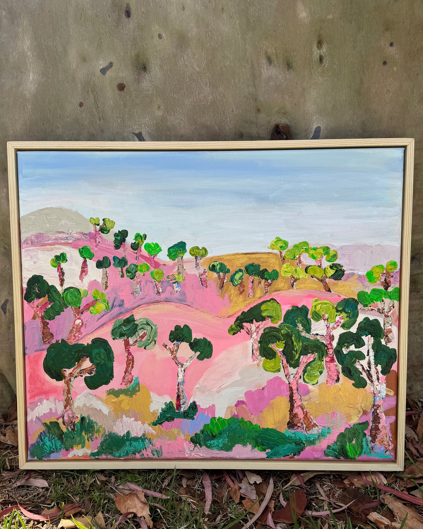 over the golden hills 637mm × 537mm