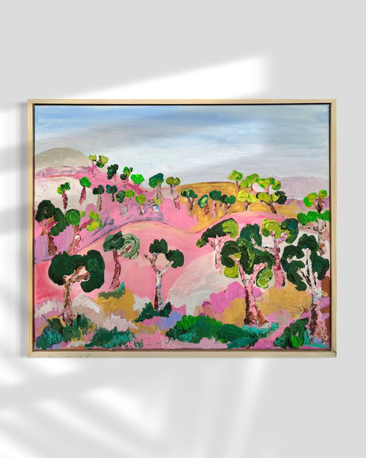 over the golden hills 637mm × 537mm
