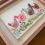 original watercolour chook commission
