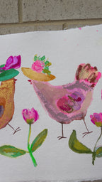 original watercolour chook commission