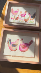 original watercolour chook commission